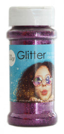 glitter 100 gram kunststof paars
