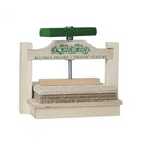 bloemenpers 20 x 22 cm met draaigreep blank/groen