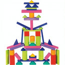 blokkenset hout 35 cm multicolor 53-delig