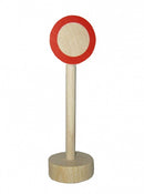 verkeersbord verboden voor voertuigen hout 10 cm