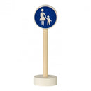 verkeersbord voetgangers hout 10 cm