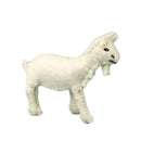 viltdier geit 6 cm wit