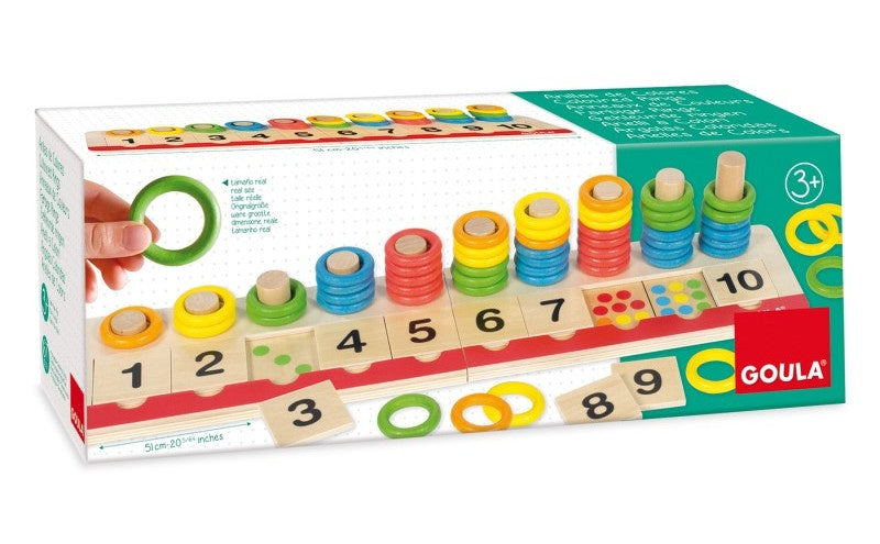educatief spel gekleurde ringen 67-delig