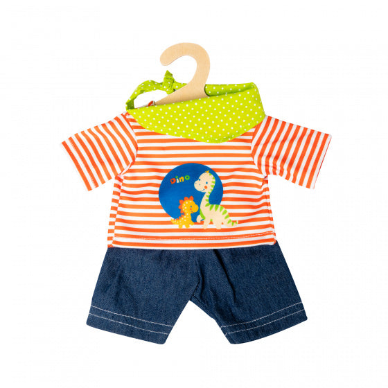 babypoppenkleding junior 35-45 cm oranje 3-delig