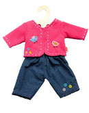 poppenkleding jeans met roze vestje 35-45 cm