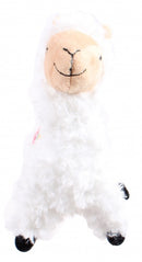 knuffel Lola lama met handtas meisjes 24 cm wit/roze