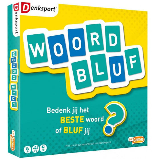 kaartspel woordbluf karton blauw/groen/geel