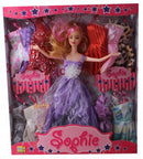 tienerpop Sophie met extra kleding 30 cm paars