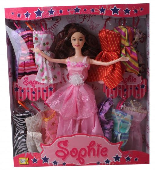 tienerpop Sophie met extra kleding 30 cm roze