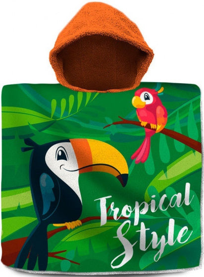 badponcho Tropical Style Toucan junior groen