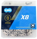 Ketting 8 speed KMC X8 114 schakels - zilver/grijs