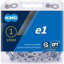 Ketting single speed KMC e1 EPT 110 schakels - donker zilver