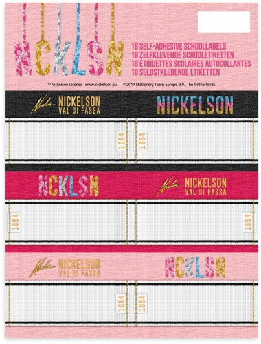Etiketten Nickelson Girls - 18 stuks - Kaftpapier Stationery Team Nickelson