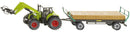 Siku 1946 Tractor met Balengrijper en Aanhanger 1:50