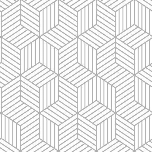 zelfklevend behang Hexagon 52 x 500 cm wit/zilver