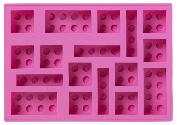 ijsblokjesvorm 17 x 12 cm siliconen roze