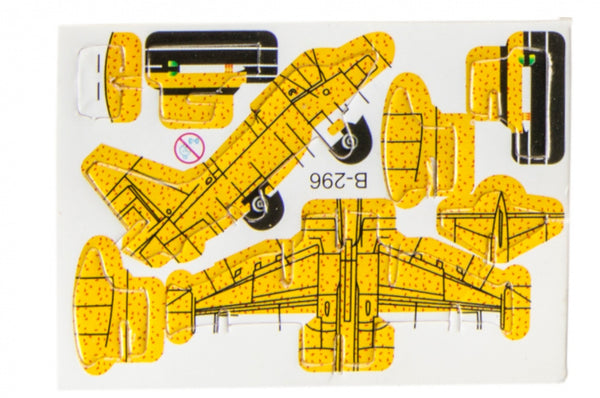 3D-puzzel vliegtuig 8 x 6 cm geel