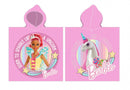 Barbie & Unicorn Handdoek Poncho Katoen, 50x115cm