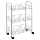 Tomado-Metaltex Siena Keukentrolley met Wielen 41x23x63 cm Zilver