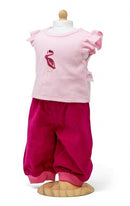 Corduroy broek met shirt roze 33-37 cm