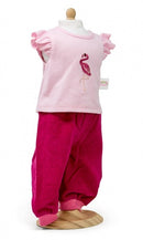 Corduroy broek met shirt roze 33-37 cm