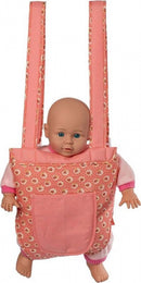 poppendraagzak Dusty 27 x 24 cm katoen roze