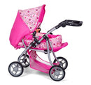 Poppenwagen roze 59 x 35,5 x 62 cm