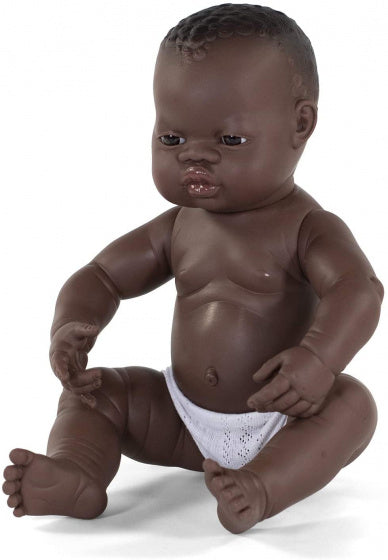 babypop jongetje met vanillegeur 40 cm haar donkerbruin