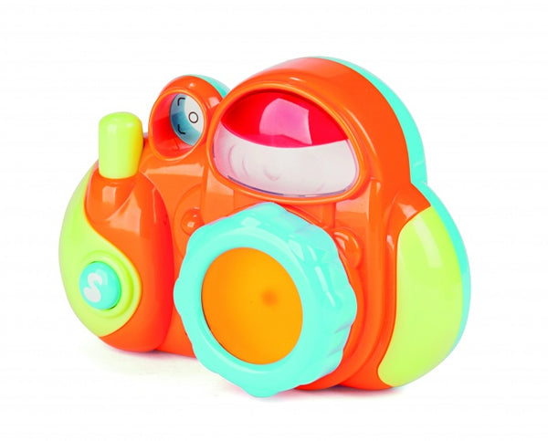 speelgoedcamera Minicam junior 14 cm oranje/groen