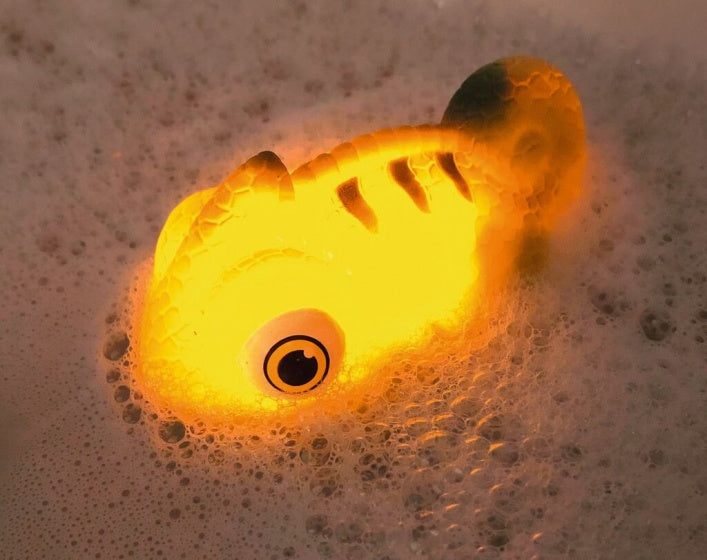 badkameleon lichtgevend 7,5 cm geel