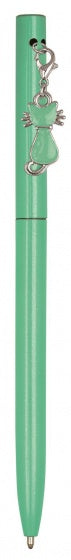 balpen kat met hanger groen 13 cm
