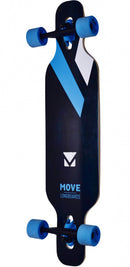 longboard Drop 91 cm hout zwart/blauw
