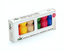 mannetjes 7 cm hout multicolor 6 stuks