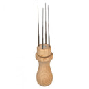 viltnaaldhouder voor 4 naalden 7 x 3 cm blank hout