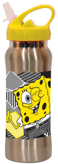 drinkbeker Spongebob junior 580 ml RVS zilver/geel