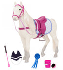 paard Sterling Gray junior 50 cm wit 8-delig