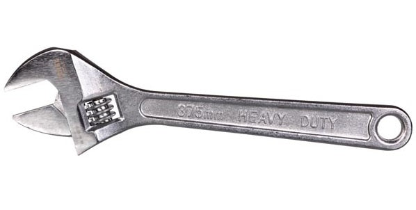 Engelse sleutel 15" 37,5 cm carbon-staal zilver/zwart