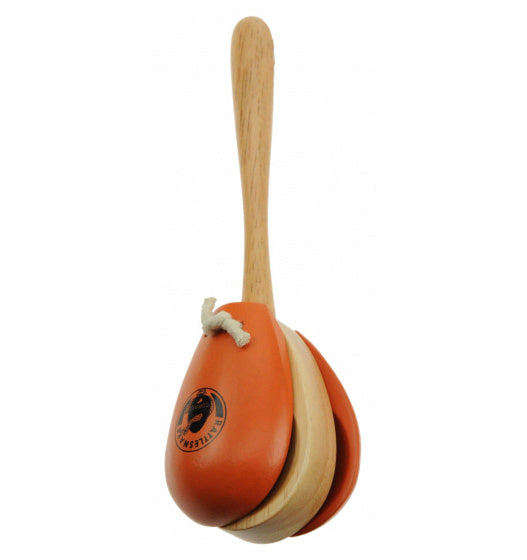 castagnette hout oranje 19 cm
