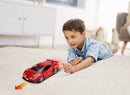 bouwpakket raceauto junior pull-back 24 cm rood 36-delig