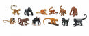 speelset Monkeys & apes Toob junior bruin/ zwart 12-delig