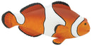 speeldier clownvis 12 cm wit/oranje