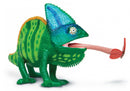 speeldier kameleon 23,5 cm groen/blauw