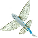 speeldier vliegende vis 17,5 cm blauw/wit