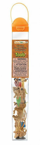 speelset Wild West Toob bruin/rood/blauw/groen 11-delig