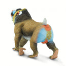 wilde dieren Mandril junior 7,5 cm bruin