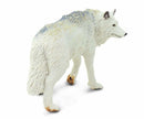 wilde dieren Witte wolf junior 9,3 cm wit