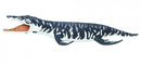 zeereptiel Kronosaurus junior 34 cm rubber zwart/wit