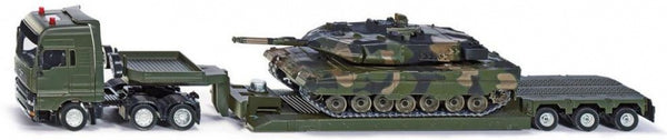 Man dieplader Panzer tank 51 cm staal groen 3-delig (8612)