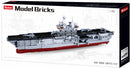 aanvalschip model bricks junior 76 x 38 x 9 cm wit blauw