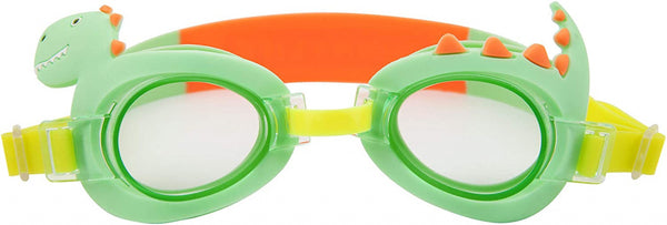 zwembril dino junior 16 x 5 cm rubber groen/geel